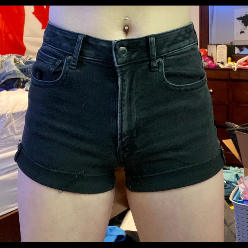 Black Super Hi-Rise Shortie